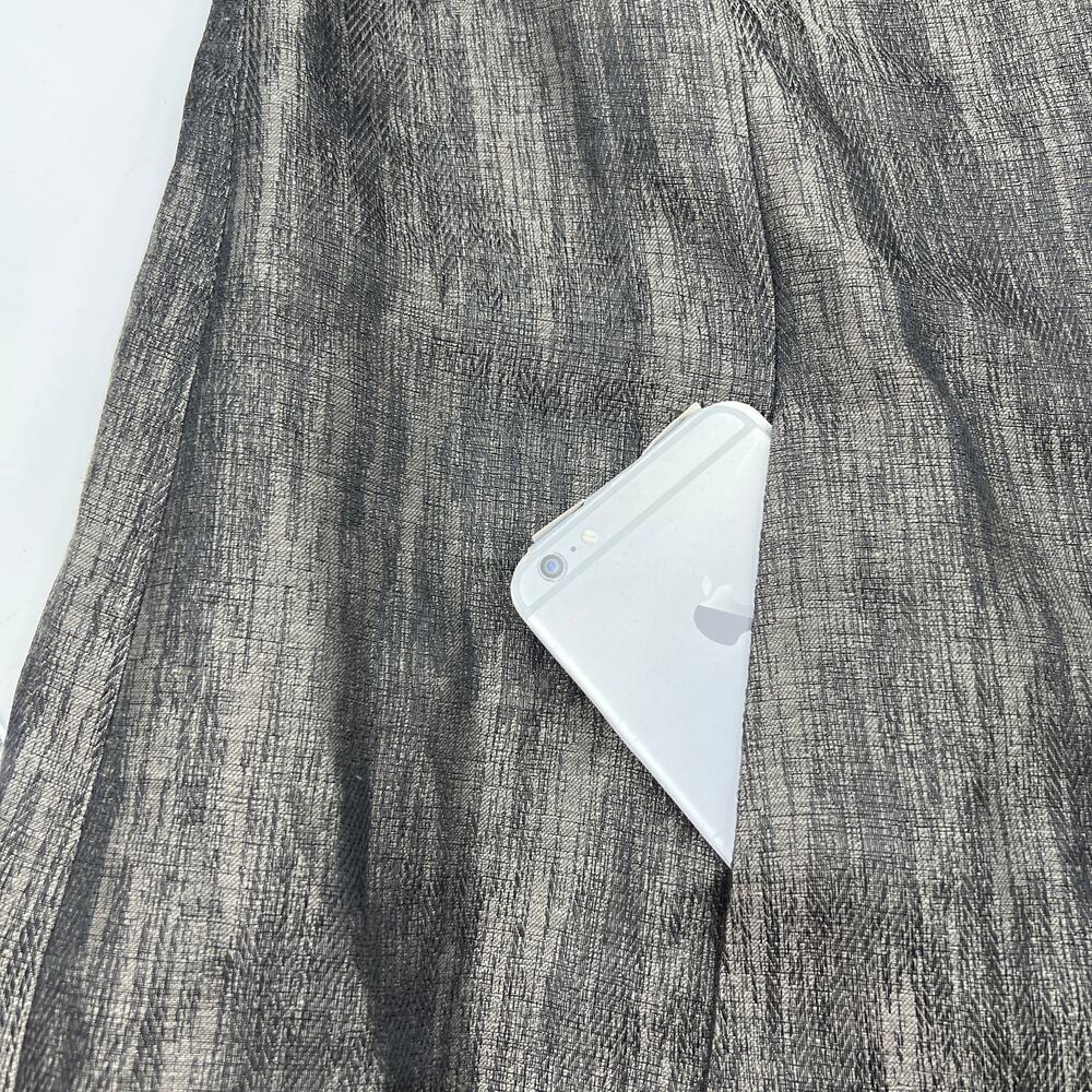 Eileen Fisher Linen Silk Herringbone Shadow Swing Jacket - Picture 6 of 11